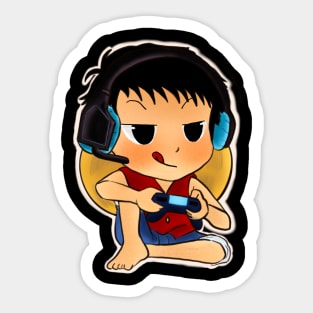 Gamer chibi One Piece Sticker